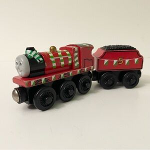 Thomas Wooden Railway James with Team Colors & Tender